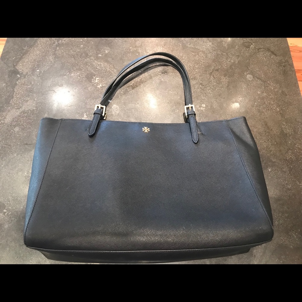 Tory Burch Robinson black large tote